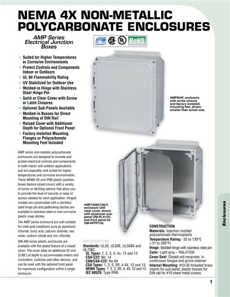 non metalic nema4 enclosure|nema 4x polycarbonate enclosure.